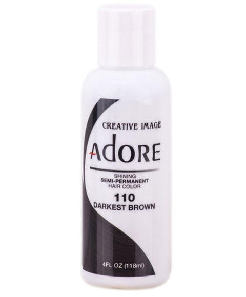 ADORE SHINING SEMI PERMANENT HAIR COLOR DARKEST BROWN 118 ml Hair Color Asetena Pa