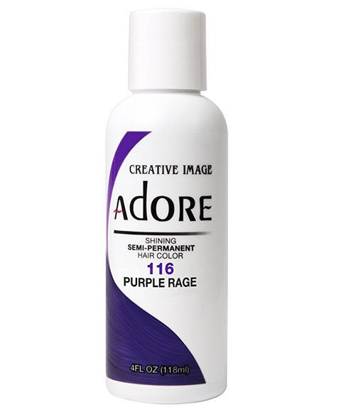 ADORE SHINING SEMI PERMANENT HAIR COLOR PURPLE RAGE 118 ml Hair Color Asetena Pa