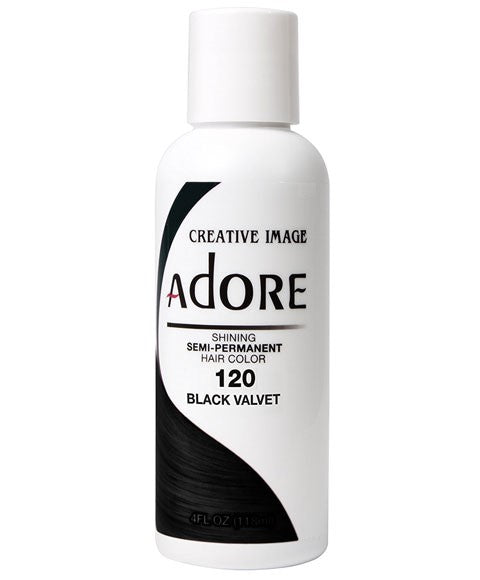 ADORE SHINING SEMI PERMANENT HAIR COLOR BLACK VELVET 118 ml Hair Color Asetena Pa