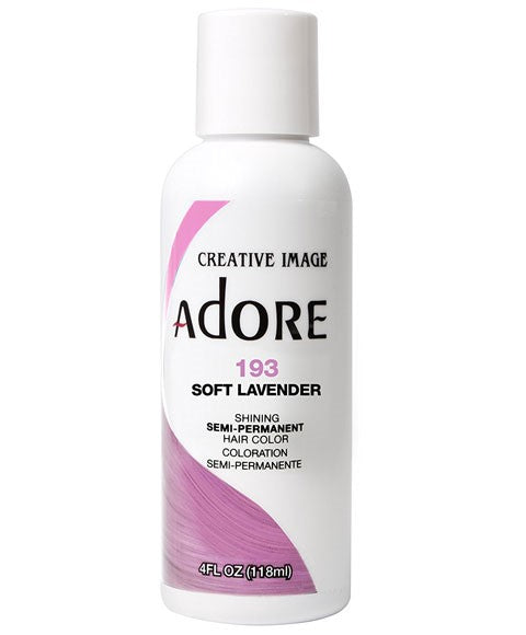 ADORE SHINING SEMI PERMANENT HAIR COLOR SOFT LAVENDER 118 ml Hair Color Asetena Pa