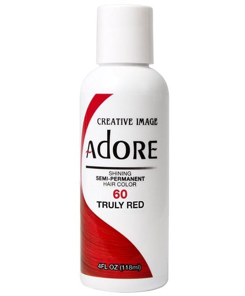 ADORE SHINING SEMI PERMANENT HAIR COLOR TRULY RED 118 ml Hair Color Asetena Pa