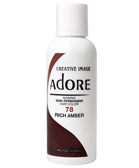 ADORE SHINING SEMI PERMANENT HAIR COLOR RICH AMBER 118 ml Hair Color Asetena Pa