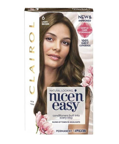 NICE N EASY PERMANENT HAIR COLOR 6 LIGHT BROWN 1 Application Hair Color Asetena Pa