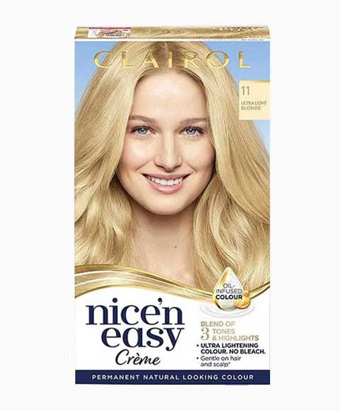 NICE N EASY CREME PERMANENT COLOR 11 ULTRA LIGHT BLONDE Hair Color Asetena Pa