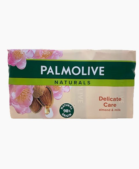 PALMOLIVE NATURALS DELICATE CARE SOAP WITH ALMOND AND MILK 4x90g Body Care Asetena Pa