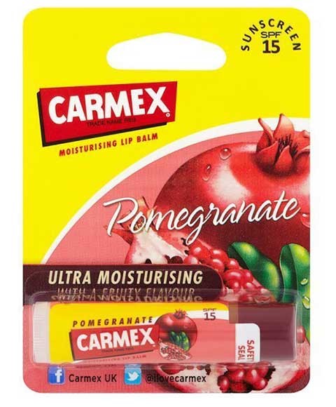 CARMEX MOISTURISING LIP BALM STICK POMEGRANATE 4.25 g Lips Asetena Pa