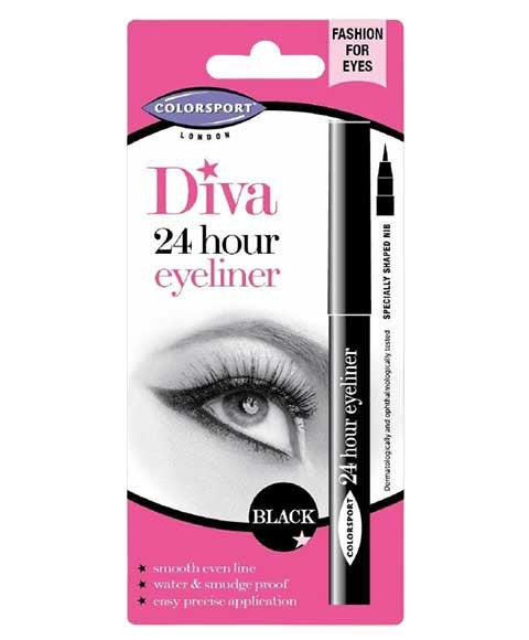 DIVA 24HOUR EYELINER Color Black Eye Makeup Asetena Pa