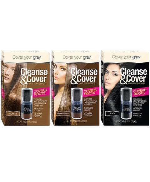 CLEANSE AND COVER HAIR FRESHENER COVERS ROOTS 12 g Color Brun Clair/ Blond Hair Color Asetena Pa