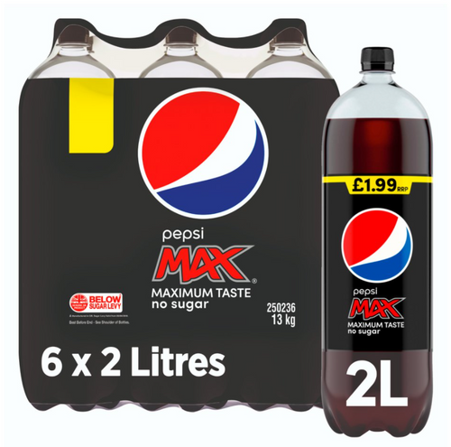 Pepsi Max Pet 6x2ltrE