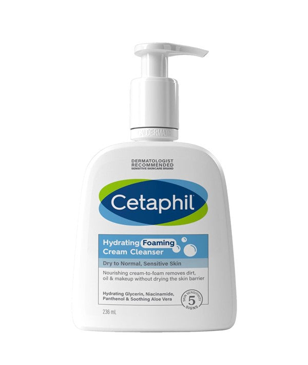 CETAPHIL HYDRATING FOAMING CREAM CLEANSER 236ml Skin Wash Asetena Pa