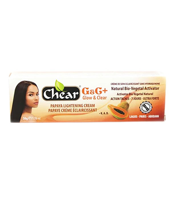 CHEAR G AND C GLOW AND CLEAR PAPAYA CREAM 300 ml Skin Moisturizing Asetena Pa