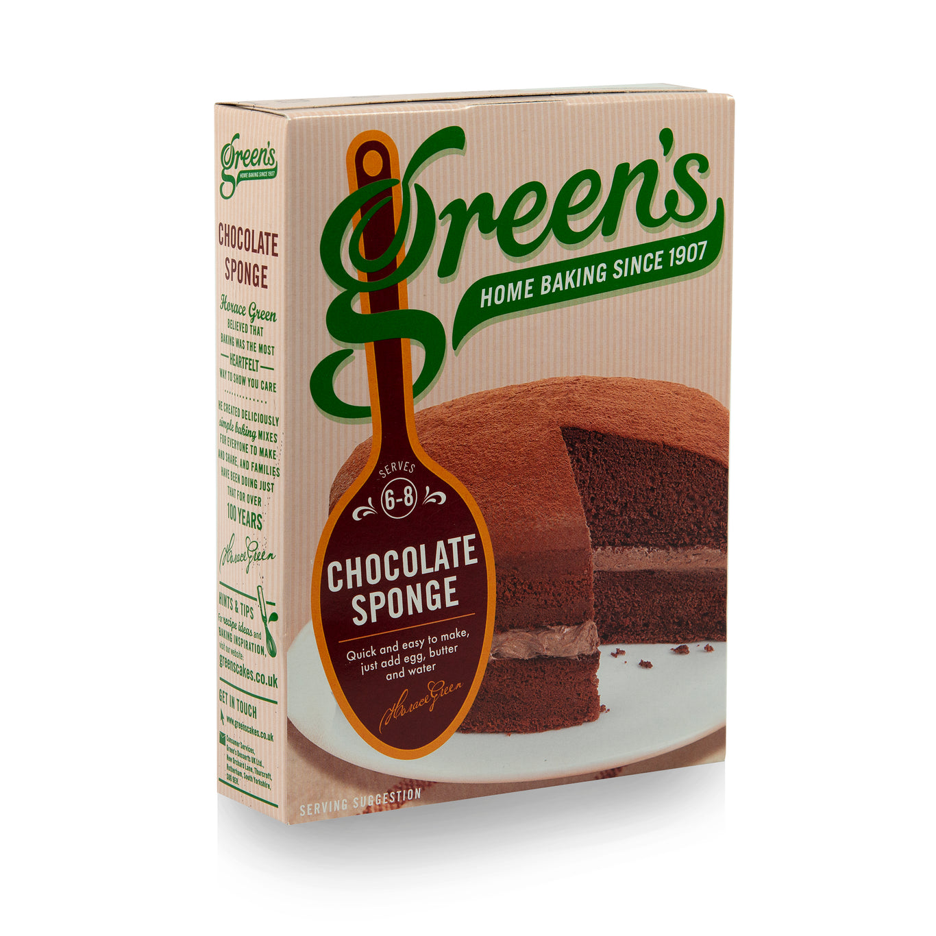 Green's Sponge Cake Chocolate 6x221g