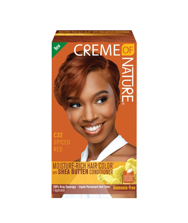 MOISTURE RICH HAIR COLOR WITH SHEA BUTTER CONDITIONER C32 SPICED RED 1 Application Hair Color Asetena Pa