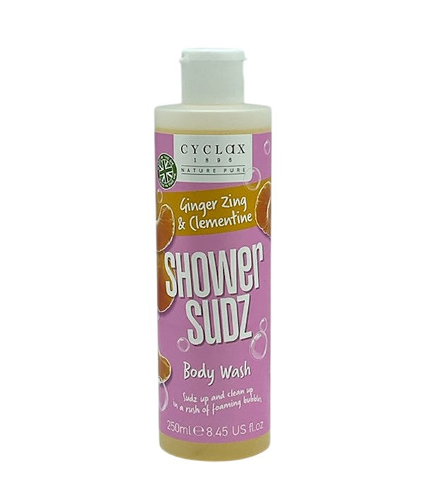 CYCLAX GINGER ZING AND CLEMENTINE SHOWER SUDZ BODY WASH 250 ml Body Care Asetena Pa
