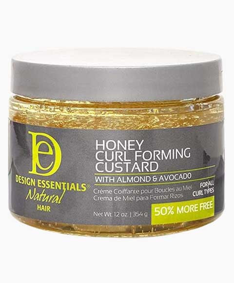 DESIGN ESSENTIALS NATURAL HONEY CURL FORMING CUSTARD WITH ALMOND AND AVOCADO 354 g Hair Styling Asetena Pa