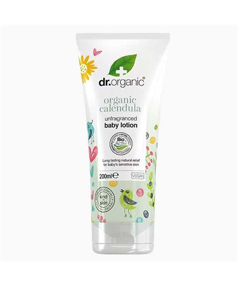 ORGANIC CALENDULA UNFRAGRANCED BABY LOTION 200 ml Vegan Kidscare Asetena Pa