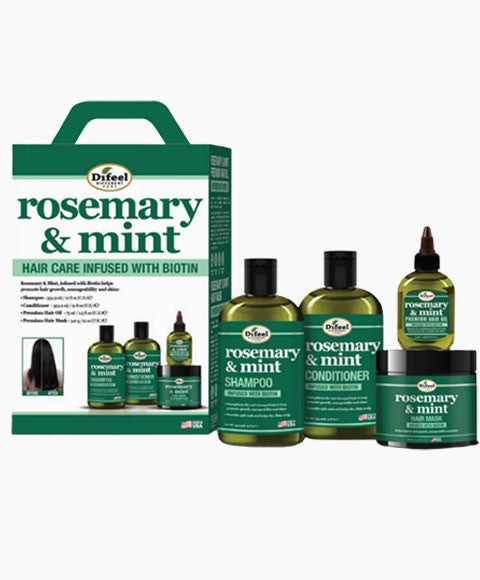 DIFEEL ROSEMARY AND MINT HAIR CARE SET INFUSED WITH BIOTIN Shampoo Asetena Pa