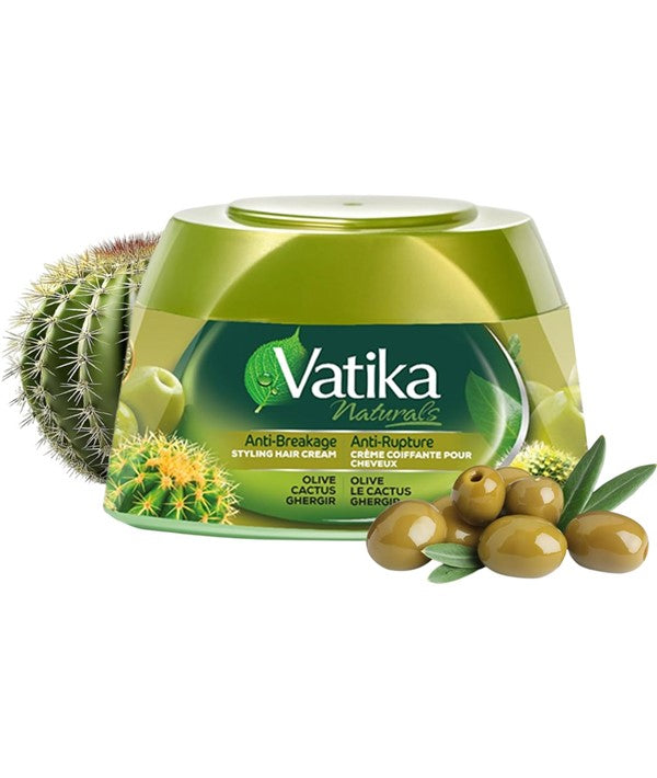 VATIKA NATURALS OLIVE CACTUS AND GHERGIR STYLING HAIR CREAM 210 ml Hair Styling Asetena Pa