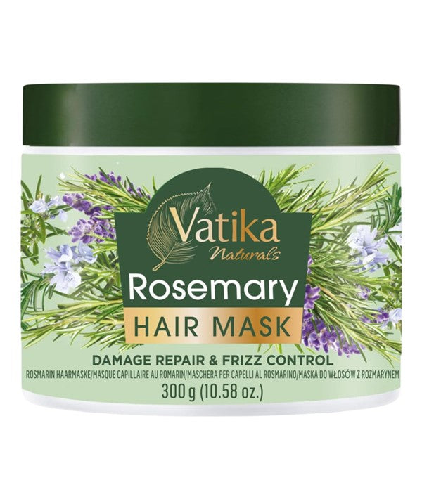 VATIKA NATURALS DAMAGE REPAIR AND FRIZZ CONTROL ROSEMARY HAIR MASK 300g Treatments Asetena Pa