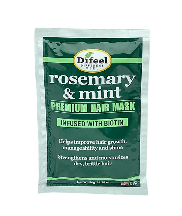 DIFEEL ROSEMARY AND MINT HAIR MASK SACHET 50 g Treatments Asetena Pa