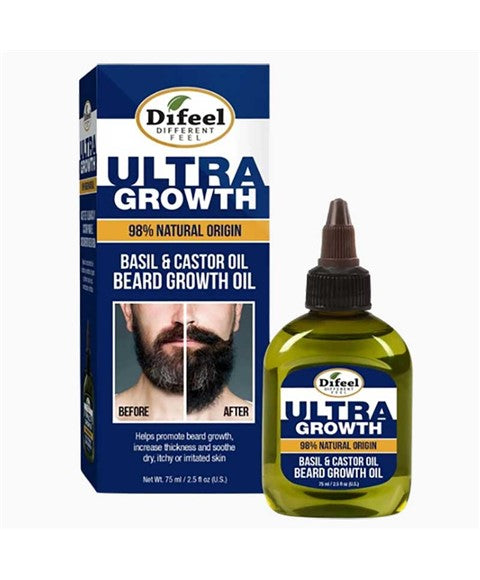 DIFEEL ULTRA GROWTH BASIL AND CASTOR BEARD GROWTH OIL 237 ml Men Hair Styling Asetena Pa