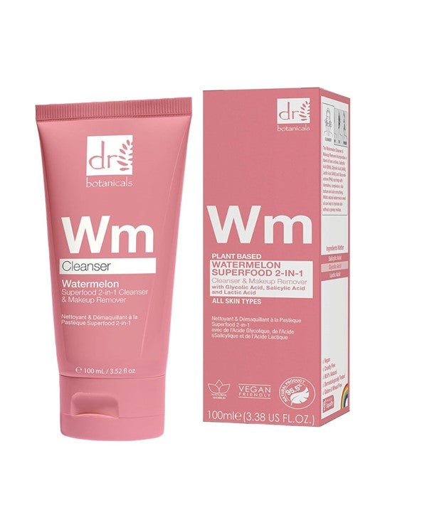 WM PLANT BASED WATERMELON SUPERFOOD 2 IN 1 CLEANSER AND MAKEUP REMOVER 100 ml Skin Wash Asetena Pa