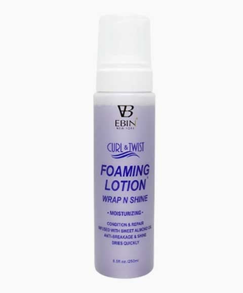 EBIN NEW YORK CURL AND TWIST FOAMING LOTION WRAP AND SHINE MOISTURIZING 250 ml Hair Moisturizers Asetena Pa