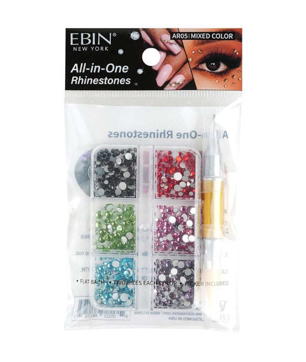 ALL IN ONE RHINESTONES AR05 MIXED COLOR Nails Asetena Pa