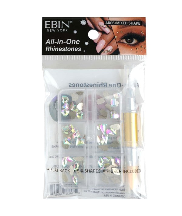 ALL IN ONE RHINESTONES AR06 MIXED SHAPE Nails Asetena Pa