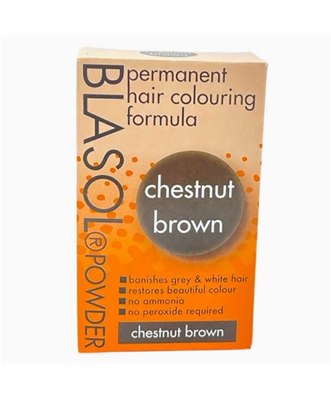 BLASOL POWDER PERMANENT HAIR COLORING CHESTNUT BROWN 6 g Hair Color Asetena Pa