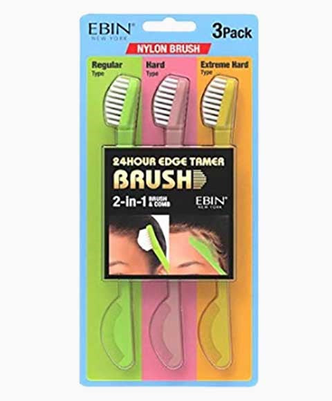 24 HOUR EDGE TAMER 2 IN 1 NYLON BRUSH AND COMB Hair Brushes and Combs Asetena Pa