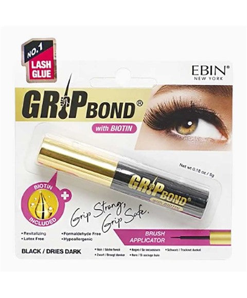 EBIN NEW YORK GRIP BOND BIOTIN BLACK LASH GLUE 5 g Eye Makeup Asetena Pa