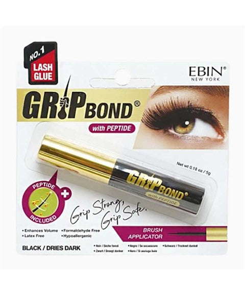 EBIN NEW YORK GRIP BOND PEPTIDE BLACK LASH GLUE 5 g Eye Makeup Asetena Pa