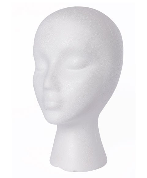 ELYSEE STAR FOAM HEAD Large Color White Extensions Accessories Asetena Pa