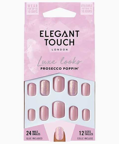 LUXE LOOKS PROSECCO POPPIN NAILS WITH GLUE 24 Nails Nails Asetena Pa
