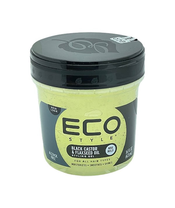 ECO STYLE BLACK CASTOR OIL AND FLAX SEED OIL STYLING GEL 473 ml Hair Styling Asetena Pa