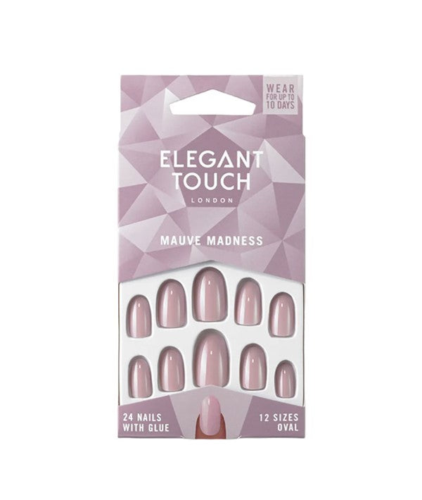 ELEGANT TOUCH MAUVE MADNESS NAIL WITH GLUE 24 Nails Nails Asetena Pa