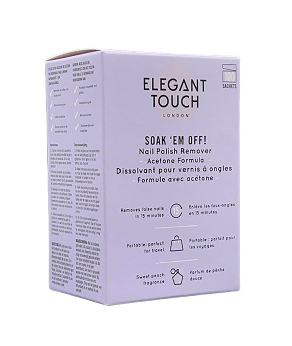 SOAK EM OFF NAIL POLISH REMOVER 0.5 g x 100 Nails Asetena Pa