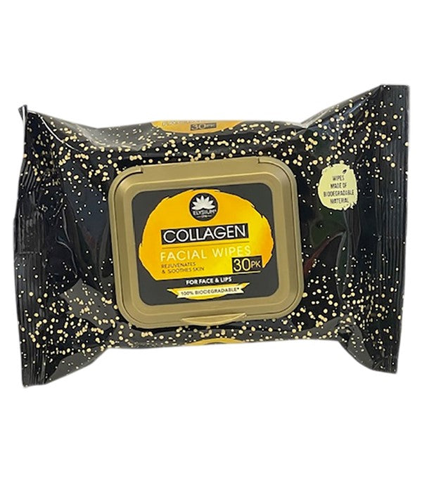 ELYSIUM SPA COLLAGEN FACIAL WIPES 30 Wipes Skin Wash Asetena Pa