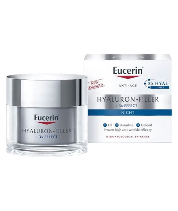 HYALURON FILLER 3X EFFECT NIGHT CREAM 50 ml Skin Moisturizing Asetena Pa