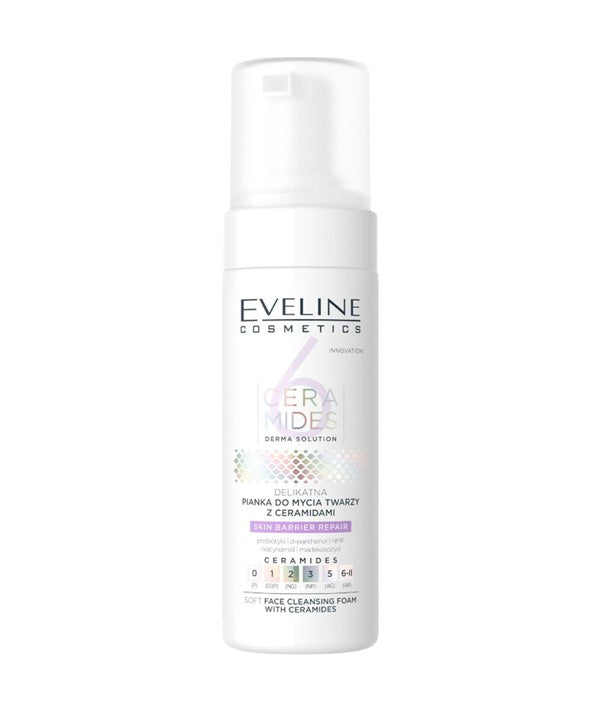 EVELINE COSMETICS 6 CERAMIDES DEEP CLEANSING FOAM 150 ml Skin Wash Asetena Pa