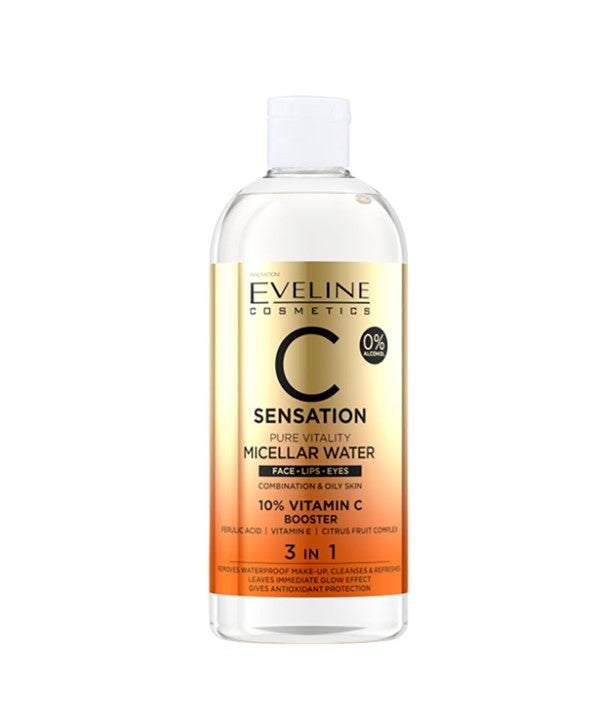 BIO VITAMIN C SENSATION 3 IN 1 PURE VITALITY MICELLAR WATER 400 ml Skin Wash Asetena Pa