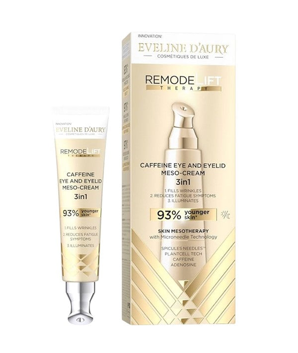 EVELINE DAURY 3IN1 REMODELIFT THERAPY CAFEINE EYE AND EYELID MESO CREAM 15 ml Skin Moisturizing Asetena Pa