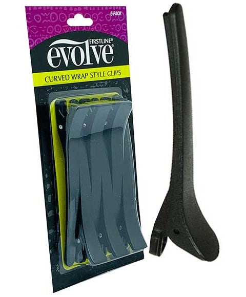 EVOLVE CURVED WRAP STYLE CLIPS 6 Pack Kids Hair Accessories Asetena Pa