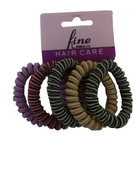 FINE LINESUK SPIRAL BOBBLE 6009 ASSORTED 5 pcs Kids Hair Accessories Asetena Pa
