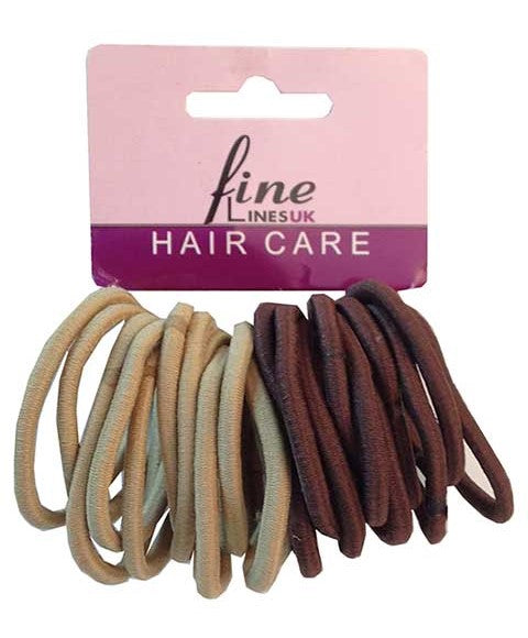 FINE LINESUK ELASTIC BAND THICK 6001 24 pcs Color Brown/Beige Kids Hair Accessories Asetena Pa