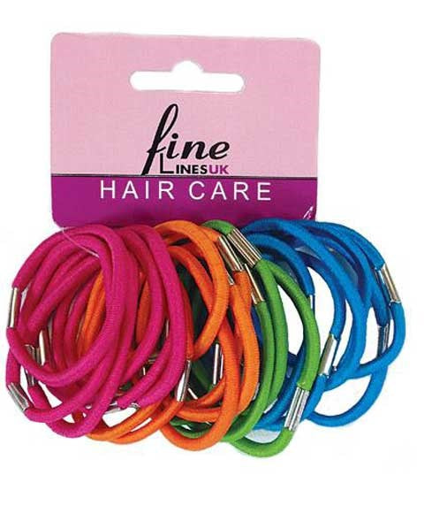 FINE LINESUK PONYTAIL ELASTICS Color 24Pcs Kids Hair Accessories Asetena Pa