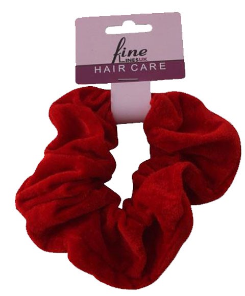 PONYTAIL VELVET SCRUNCHIE 6012 LC RED Large Kids Hair Accessories Asetena Pa