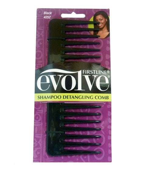 EVOLVE SHAMPOO DETANGLING COMB 4252 Color Black Hair Brushes and Combs Asetena Pa