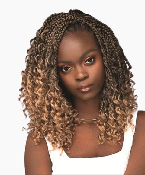 URBAN SYN PRE LOOPED BERMUDA BOX BRAID 20 Color T1B/BG Hair for Braid Extensions Asetena Pa
